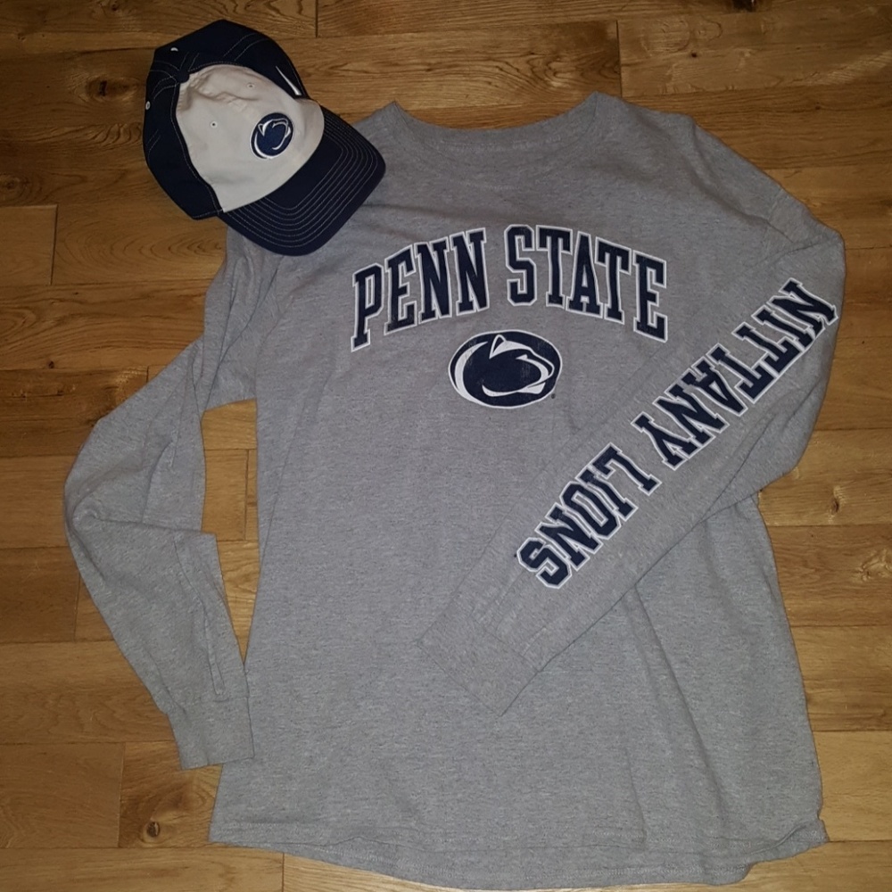 Long sleeved Penn State t shirt with a Nike Cap